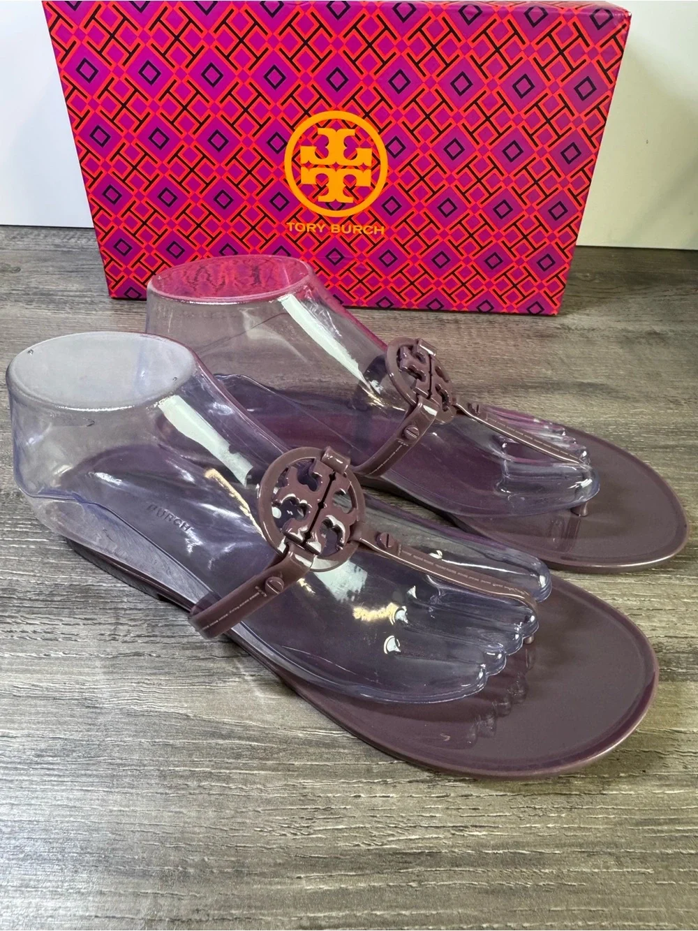 Tory Burch Mini Miller Jelly Thong Sandals size 8 $125